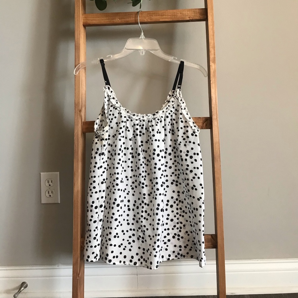 Black and White Polka Dot Tank